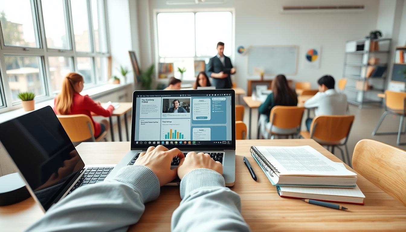 Student preparing for exams with study materials